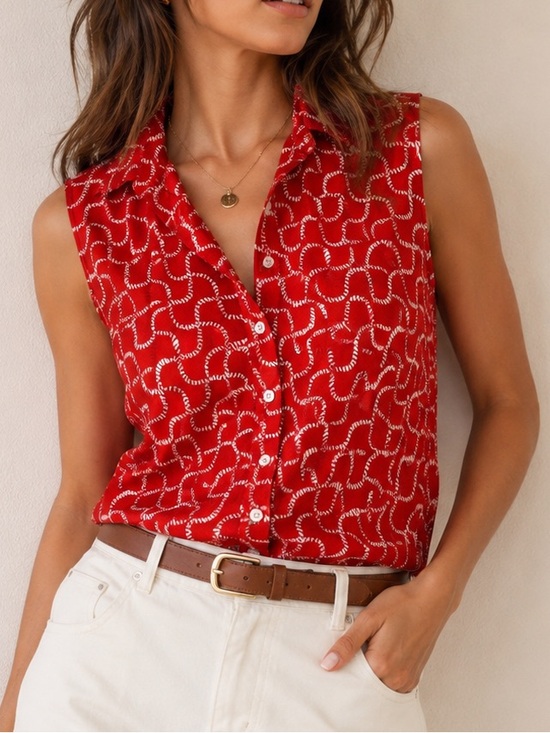 Lands' End Tops - Lands’ End Sleeveless Shirt Size 12